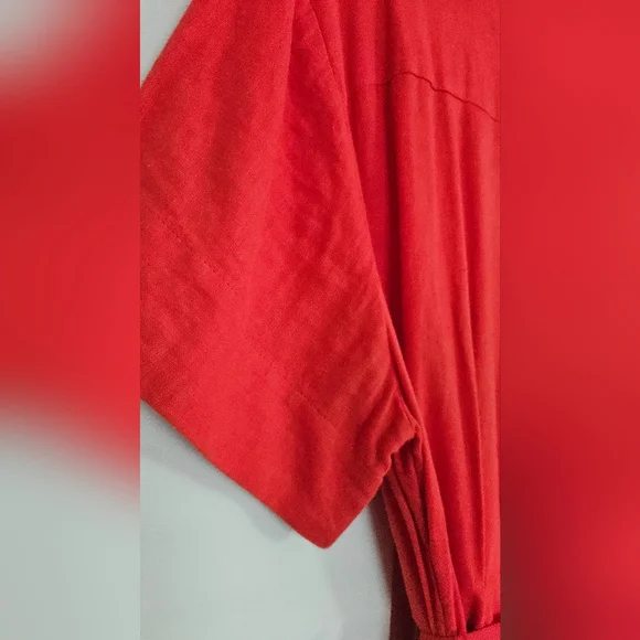 BNWT Red Linen Shirt Dress - Picture 7 of 12